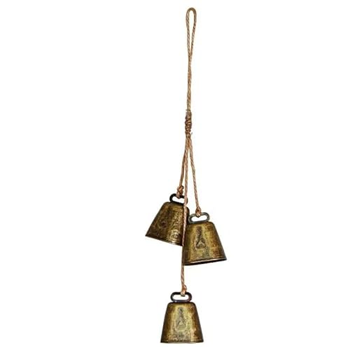 Yuzita Cow Glockengel Weihnachtsdeko Boho-Weihnachtsglocke zum aufhängen Weihnachtsglocke Dekoration die goldene Glocke der goldenen Glockenglocke, 3-teilig Yuzita Cow Glockengel Weihnachtsdeko Boho-Weihnachtsglocke zum aufhängen Weihnachtsglocke Dekoration die goldene Glocke der goldenen Glockenglocke, 3-teilig von Yuzita