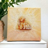 Bild Auf Keilrahmen "Hund Mit Katze" #627795313 von YveKreativShop