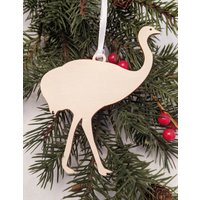 strauß Weihnachten Ornament/Emu Holz Urlaub Dekor Xmas Tree Trim Ein Baum Dekoration Geschenk Topper Geschenk-Tag von YvonneLaubeDesigns