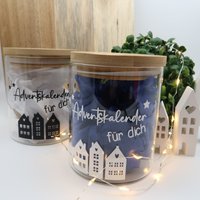 Adventskalenderglas Mittel 2 Adventskalender Im Glas Geschenkidee Geschenkglas Mitbringsel Advent Weihnachten von YvoryGanderkesee