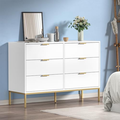 Yvsevnr Kommode mit 6 Schubladen Weiß, Sideboard Schubladenschrank für Wohnzimmer, Schlafzimmer, Kinderzimmer, Flur, Sideboard 120cm Breit Weiß Kommode 120 X 40 X 81.5 cm Yvsevnr Kommode mit 6 Schubladen Weiß, Sideboard Schubladenschrank für Wohnzimmer, Schlafzimmer, Kinderzimmer, Flur, Sideboard 120cm Breit Weiß Kommode 120 X 40 X 81.5 cm von Yvsevnr