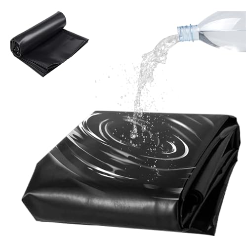 Ywanwj 3x10.5m Schwarz HDPE Teichfolien Schwerlast, für Blumen Gärtner Gewächshäuser Teiche Wasserauslese UV Stabil Teichfolie Poolfolie Hochwertige auch geeignet als Hochbeet Folie wasserdicht von Ywanwj