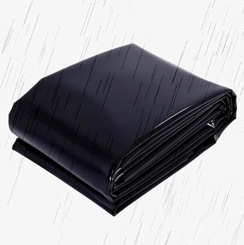 Ywanwj 7x12.5m Teichfolien Zuschnitt Schwarz HDPE, UV- und witterungsbeständig, Schwimmteich Folie Gartenteich Teichplane schwarz, für Fischteiche, Brunnen, Wassergarten und Wasserfall von Ywanwj