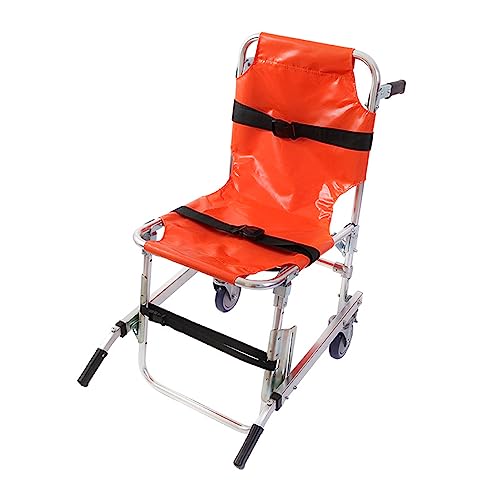 Ywanwj EMS Treppenstuhl aus Aluminiumlegierung - Leichtgewichtiger, Ambulance Transport Folding Stair Chair Lift-Feuerwehrmann-Evakuierungsstuhl für Rettungswagen mit Schnellverschluss von Ywanwj