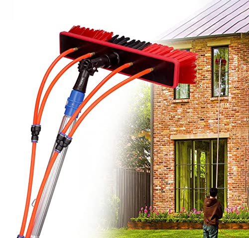 Ywanwj teleskopstange 13m Stange mit 35cm bürste Wasserführende Teleskopstange，PV Anlage Reinigung, Solarpanel-reinigungsset, Outdoor-waschwerkzeug Hohe Fensterglas-reinigungsstangen autowaschbürste von Ywanwj