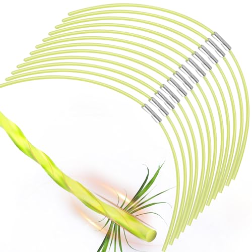 Yweller 50 Stück F016800174 Ersatzfaden Mähfaden Extrastarker Faden für Bosch Elektro-Rasentrimmer ART 23 Combitrim, Ø 2,4 mm Länge 23 cm Extra starker Nachfüllfaden für "Pro-Tap" Fadenspule von Yweller