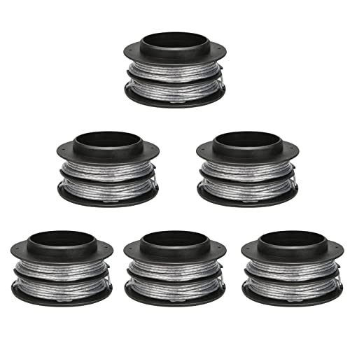 Yweller 6 Stück Ersatzspule 2930507 SB00L00 Länge 4,8 M Dicke 2 mm geeignet für Greenworks 40V 80V Rasentrimmer GST1246, GD40BC, GD40BCK2x und GD40BCB von Yweller