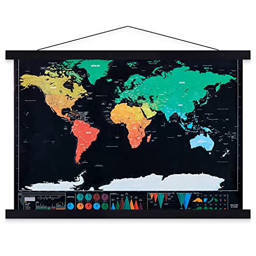 Ywlake B0 Bilderrahmen, magnetisch, Naturholz, für Poster, magnetisch, Aufhängerahmen, Posterrahmen (120 cm, schwarz) von Ywlake