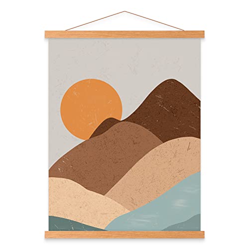 Ywlake Bilderrahmen, A1, Posterrahmen, 60 x 45 cm, 60 x 60 cm, Naturholz, für Poster, magnetisch, Rahmen zum Aufhängen, Posterrahmen (61 cm, Teck) von Ywlake