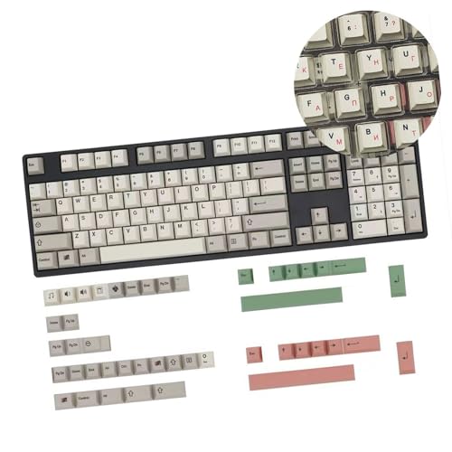 149 Tasten Hintergrundbeleuchtung Tastenkappen Retro 9009 Englisch/Koreanisch/Japanisch/Russisch Tastenkappe für mechanische Tastaturen bieten Langlebigkeit von Ywmsfl