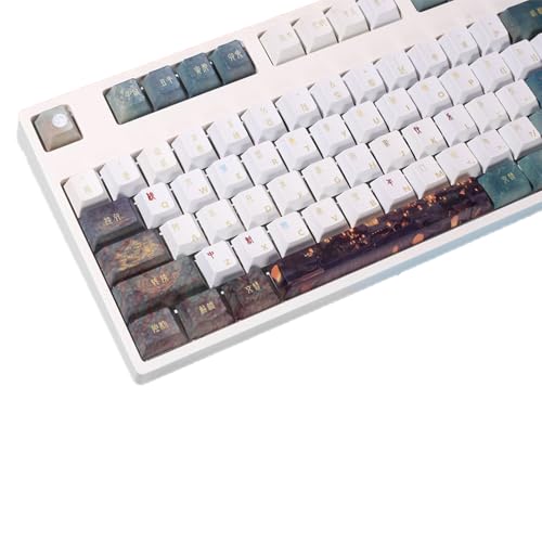 Ywmsfl 108Keys Alte Styles Schlüsselkaps PBTS Farbstoff Sublimationen Schlüsselcaps Für Mechanische Tastaturen von Ywmsfl