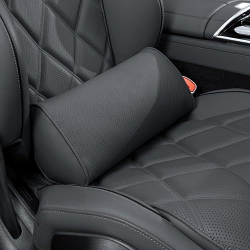 Ywooon Auto Lendenkissen, Ergonomisches Lendenwirbelstützkissen für Autositze, Lendenwirbelstütze für Autositze, Bürostuhl, Rollstuhl, Schwarz von Ywooon