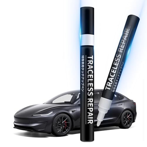 Ywooon Lack-up-Farbe für Tesla Model Y 3 x S Lack Reparatur Kit Lackierstift Tipp und Pinsel 2 in 1 Autofarbe Rand Kratzer Reparatur Automobil 1 Stück (Mitternachts-Silber-Metallic-PMNG) von Ywooon