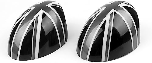YyQFMA8 Auto Spiegelkappen für Mini Cooper R55 R56 R57 R58 R60 R61,Auto Rückspiegel Seite Glas Spiegel Abdeckung Trim Ersetzen Zubehör.,B von YyQFMA8