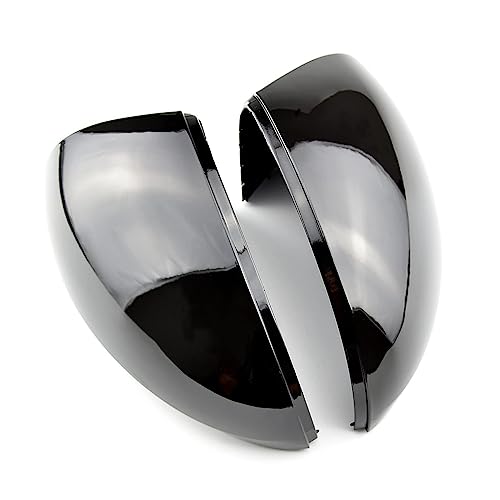 YyQFMA8 Auto Spiegelkappen für VW Tiguan 2008 2009 2010 2011 2012 2013 2014 2015,Auto Rückspiegel Seite Glas Spiegel Abdeckung Trim Ersetzen Zubehör.,A-Bright Black von YyQFMA8