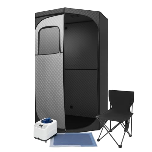 Dampfsauna, 1350W Heimsauna, Sauna für Zuhause, Tragbare Dampfsauna-Box, Indoor-Sauna-Set für zu Hause, für den Einsatz in Häusern, Saunen, Clubs, Spas, Bädern von YyanLAK