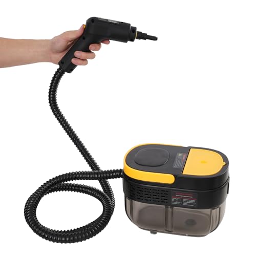 Hochtemperatur Dampfreiniger, 1500W Handdampfreiniger, tragbarer Mehrzweck-Dampfreiniger mit Griffsteuerung, können es als Dampfgarer, Dampfmopp, Zementschlammreiniger (Schwarz und Gelb) von YyanLAK