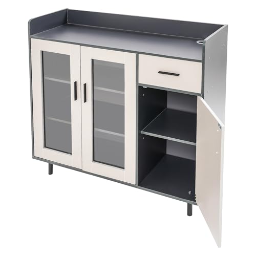 YyanLAK Küchenschrank, 100x34x92cm Putzschrank, Küchenaufbewahrungsschrank, Sideboard-Schrank für Küche und Esszimmer, Kann als Aufbewahrungsschrank, Vorratsschrank, Esszimmer- YyanLAK Küchenschrank, 100x34x92cm Putzschrank, Küchenaufbewahrungsschrank, Sideboard-Schrank für Küche und Esszimmer, Kann als Aufbewahrungsschrank, Vorratsschrank, Esszimmer- von YyanLAK