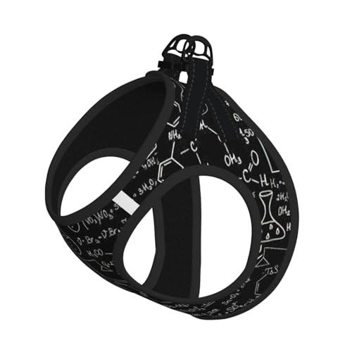 Hundegeschirr und Leine, abstrakte Wissenschafts-Chemie-Illustration, 3D-Druck, atmungsaktiv, verstellbar, ausbruchsicher, Weste für Katzen und Hunde von Yyoretp