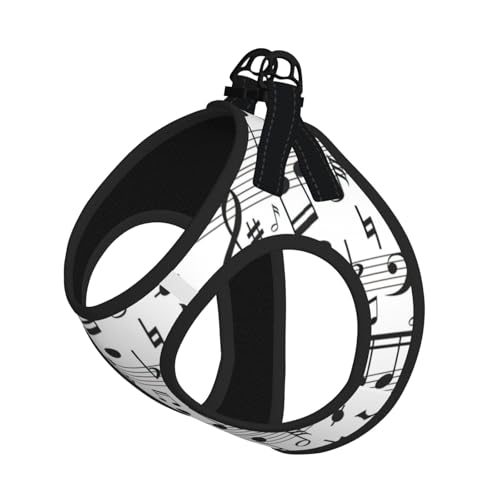 Hundegeschirr und Leine mit Musiknoten-Druck, atmungsaktiv, verstellbar, ausbruchsicher, Weste für Katzen und Hunde Hundegeschirr und Leine mit Musiknoten-Druck, atmungsaktiv, verstellbar, ausbruchsicher, Weste für Katzen und Hunde von Yyoretp