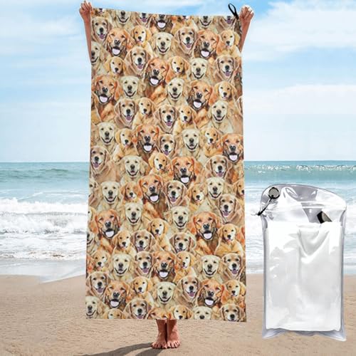 Yyoretp Labrador Retriever Mikrofaser-Handtuch, schnell trocknend, super saugfähig, Strandtücher für Pool, Reisen, Dusche von Yyoretp