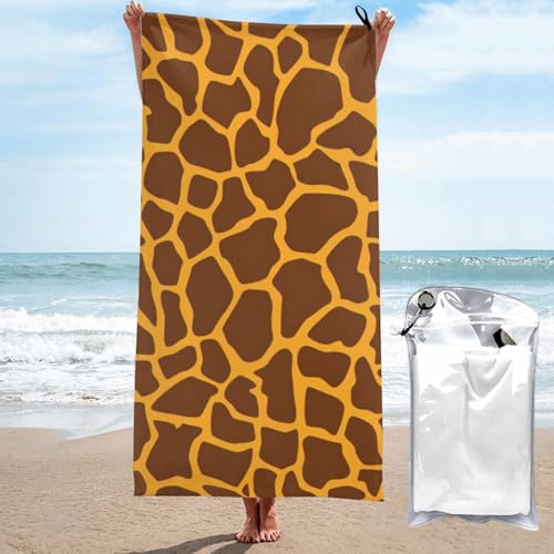 Yyoretp Mikrofaser-Handtuch mit Giraffen-Druck, schnell trocknend, super saugfähig, Strandtücher für Pool, Reisen, Dusche Yyoretp Mikrofaser-Handtuch mit Giraffen-Druck, schnell trocknend, super saugfähig, Strandtücher für Pool, Reisen, Dusche von Yyoretp