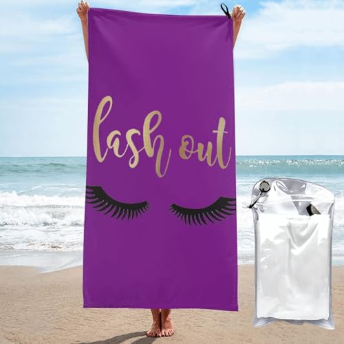 Yyoretp Mikrofaser-Handtuch mit Wimperndruck, schnell trocknend, super saugfähig, Strandtücher für Pool, Reisen, Dusche Yyoretp Mikrofaser-Handtuch mit Wimperndruck, schnell trocknend, super saugfähig, Strandtücher für Pool, Reisen, Dusche von Yyoretp