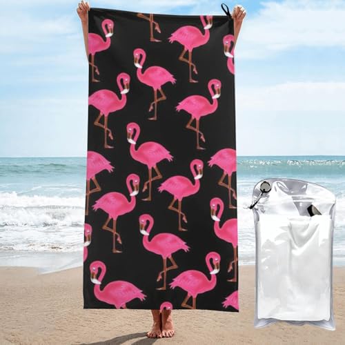 Yyoretp Mikrofaser-Handtuch mit niedlichem Flamingo-Muster, schnell trocknend, super saugfähig, Strandtücher für Pool, Reisen, Dusche Yyoretp Mikrofaser-Handtuch mit niedlichem Flamingo-Muster, schnell trocknend, super saugfähig, Strandtücher für Pool, Reisen, Dusche von Yyoretp