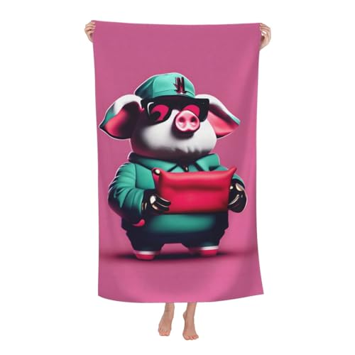 Yyoretp Mikrofaser-Strandtücher für Erwachsene, super saugfähig, weiches Plüsch-Badetuch (81,3 x 132,1 cm) von Yyoretp
