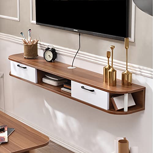 Yyuoqafn Wohnzimmer TV hängend TV-Schrank einfach modern Decoder Ständer Router Regal Trennwand TV-Ständer Medienzentren (D) von Yyuoqafn