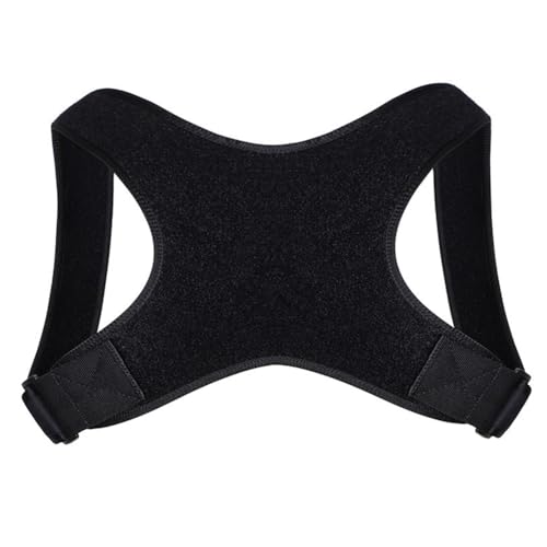 Yyyuluo Bequem Rückenstütze Haltungskorrektor Einstellbar Rücken-Begradiger Unterstützung Nacken, Schultern, Oberer Rücken Berichtigung für Männer und Frauen, Schwarz von Yyyuluo