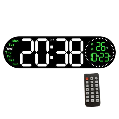 Yzdysg Große LED Wanduhr Mit Fernbedienung Und Zählerfunktion 2 Alarmtemperatur Für Schüler Und Professionelle Schlafzimmerwanduhr Yzdysg Große LED Wanduhr Mit Fernbedienung Und Zählerfunktion 2 Alarmtemperatur Für Schüler Und Professionelle Schlafzimmerwanduhr von Yzdysg