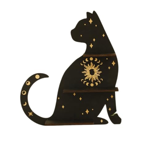 Yzdysg Wand-Kristallregal, Holz, Mond, Stern, Wandregal, Kristall-Ausstellungsregal, Wohnzimmer, Schlafzimmer, Dekorationen, ästhetisches Handwerk Yzdysg Wand-Kristallregal, Holz, Mond, Stern, Wandregal, Kristall-Ausstellungsregal, Wohnzimmer, Schlafzimmer, Dekorationen, ästhetisches Handwerk von Yzdysg