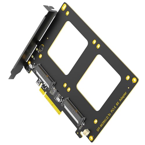 Yzdysg Zwei SFF 8639 HDDs PCIE4.0 8X Adapter PCIe Bifurkation Für Computerverbindung Und Ausweitung Yzdysg Zwei SFF 8639 HDDs PCIE4.0 8X Adapter PCIe Bifurkation Für Computerverbindung Und Ausweitung von Yzdysg
