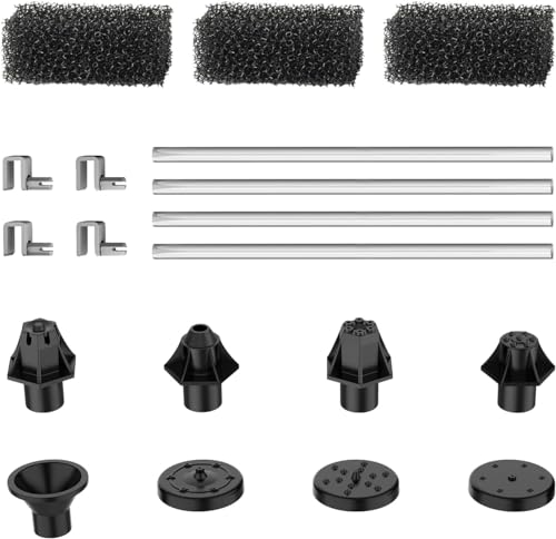 Yzert Solar Springbrunnen Aufsatz Set,8 DIY Effekte Düse & 4 Fixierer & 3 Filterschwämme,Wird auf Verschiedene Solar Schwimmende Solar Teichpumpe Pumpe von Yzert