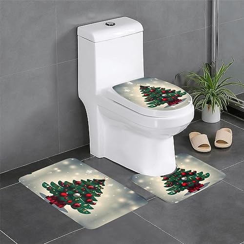 Tree Badezimmerteppich-Sets 3-teilig, rutschfeste Flanell-Badematten für Badezimmer, Waschbarer Badteppich, saugfähige Badezimmermatten mit WC-Vorleger Tree Badezimmerteppich-Sets 3-teilig, rutschfeste Flanell-Badematten für Badezimmer, Waschbarer Badteppich, saugfähige Badezimmermatten mit WC-Vorleger von YzgWjBhd