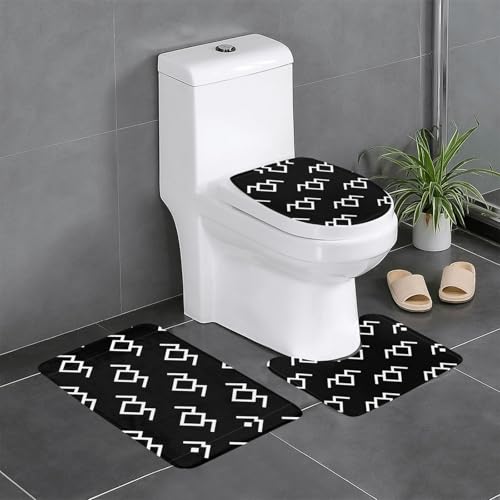 Twin Owl Badezimmerteppich-Set, 3-teilig, rutschfeste Flanell-Badematten für Badezimmer, waschbarer Badteppich, saugfähige Badezimmermatten mit WC-Vorleger Twin Owl Badezimmerteppich-Set, 3-teilig, rutschfeste Flanell-Badematten für Badezimmer, waschbarer Badteppich, saugfähige Badezimmermatten mit WC-Vorleger von YzgWjBhd