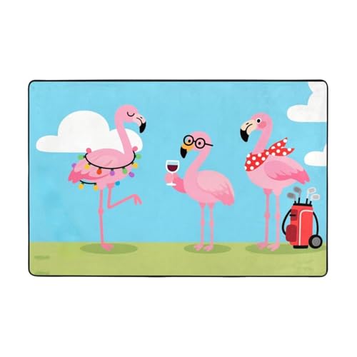 YzgWjBhd Fußmatte mit Flamingo-Druck, rutschfeste Fußmatte für drinnen und draußen, lustige Plüsch-Memory-Schaum-Bodenmatte, 91,4 x 61 cm YzgWjBhd Fußmatte mit Flamingo-Druck, rutschfeste Fußmatte für drinnen und draußen, lustige Plüsch-Memory-Schaum-Bodenmatte, 91,4 x 61 cm von YzgWjBhd