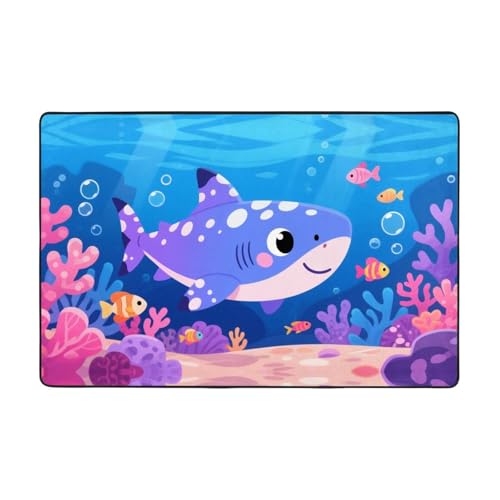 YzgWjBhd Fußmatte mit Hai-Druck, rutschfeste Fußmatte für drinnen und draußen, lustige Memory-Schaum-Matte, 91,4 x 61 cm YzgWjBhd Fußmatte mit Hai-Druck, rutschfeste Fußmatte für drinnen und draußen, lustige Memory-Schaum-Matte, 91,4 x 61 cm von YzgWjBhd