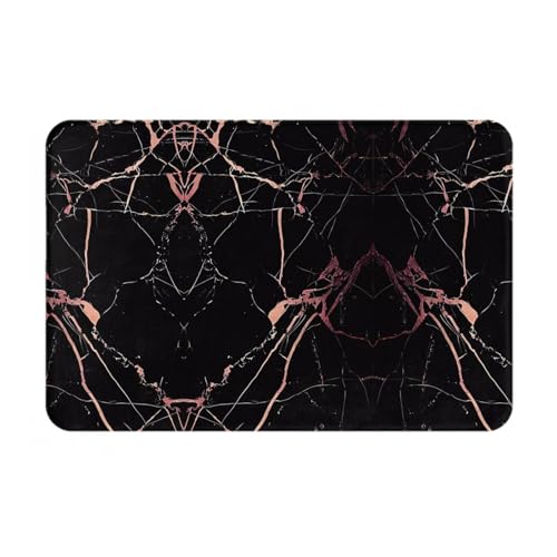 YzgWjBhd Fußmatte mit Marmor-Druck, für den Außenbereich, 40,6 x 61 cm, niedliche Flanell-Haustürmatte mit rutschfester Unterseite für Eingang, Hinterhof, Eingangsbereich, Schwarz / Rotgold YzgWjBhd Fußmatte mit Marmor-Druck, für den Außenbereich, 40,6 x 61 cm, niedliche Flanell-Haustürmatte mit rutschfester Unterseite für Eingang, Hinterhof, Eingangsbereich, Schwarz / Rotgold von YzgWjBhd