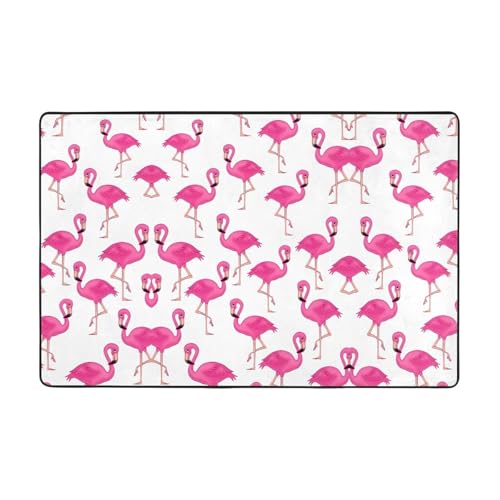 YzgWjBhd Fußmatte mit pinkem Flamingo-Druck, rutschfest, für drinnen und draußen, lustiger Memory-Schaum, 91,4 x 61 cm YzgWjBhd Fußmatte mit pinkem Flamingo-Druck, rutschfest, für drinnen und draußen, lustiger Memory-Schaum, 91,4 x 61 cm von YzgWjBhd