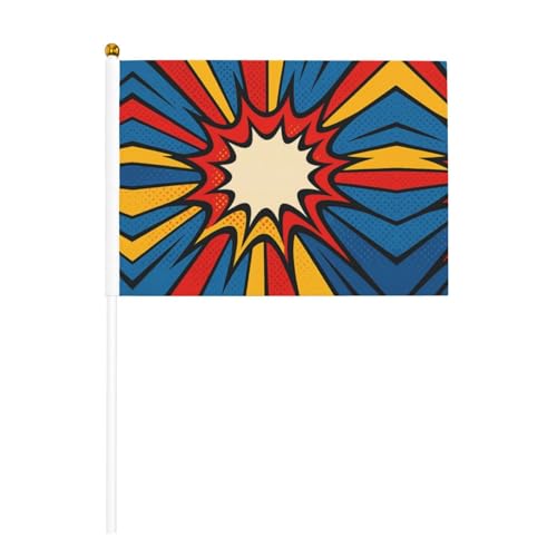 YzgWjBhd Kleine Flaggen auf Stab, Boom bedruckte Handflagge, lustige Mini-Flagge für Urlaubsdekoration YzgWjBhd Kleine Flaggen auf Stab, Boom bedruckte Handflagge, lustige Mini-Flagge für Urlaubsdekoration von YzgWjBhd