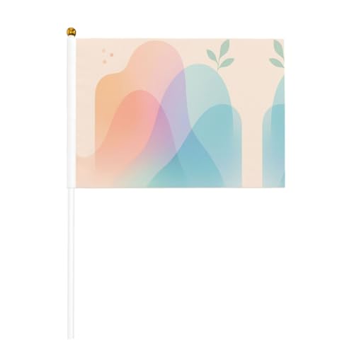 YzgWjBhd Kleine Flaggen auf Stab, Farbverlaufsblöcke, bedruckte Handflagge, lustige Mini-Flagge für Urlaubsdekoration YzgWjBhd Kleine Flaggen auf Stab, Farbverlaufsblöcke, bedruckte Handflagge, lustige Mini-Flagge für Urlaubsdekoration von YzgWjBhd