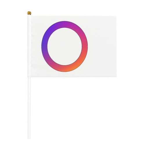 YzgWjBhd Kleine Flaggen auf Stab, Farbverlaufsring, bedruckte Handflagge, lustige Mini-Flagge für Urlaubsdekoration YzgWjBhd Kleine Flaggen auf Stab, Farbverlaufsring, bedruckte Handflagge, lustige Mini-Flagge für Urlaubsdekoration von YzgWjBhd