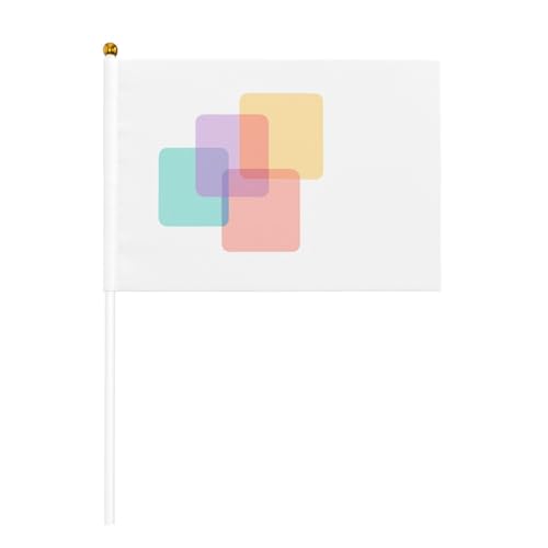 YzgWjBhd Kleine Flaggen auf Stab, Quadrate bedruckte Handflagge, lustige Mini-Flagge für Urlaubsdekoration YzgWjBhd Kleine Flaggen auf Stab, Quadrate bedruckte Handflagge, lustige Mini-Flagge für Urlaubsdekoration von YzgWjBhd
