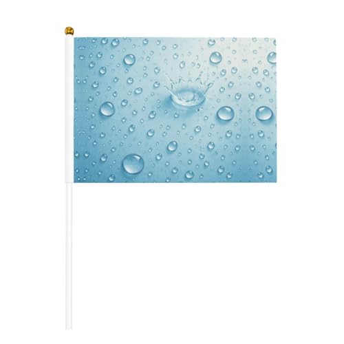 YzgWjBhd Kleine Flaggen auf Stab, Wassertropfen-bedruckte Handflagge, lustige Mini-Flagge für Urlaubsdekoration YzgWjBhd Kleine Flaggen auf Stab, Wassertropfen-bedruckte Handflagge, lustige Mini-Flagge für Urlaubsdekoration von YzgWjBhd