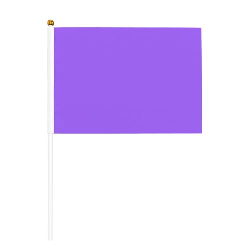 YzgWjBhd Kleine Flaggen auf Stab, einfarbig, hellviolett, bedruckte Handflagge, lustige Mini-Flagge für Urlaubsdekoration YzgWjBhd Kleine Flaggen auf Stab, einfarbig, hellviolett, bedruckte Handflagge, lustige Mini-Flagge für Urlaubsdekoration von YzgWjBhd
