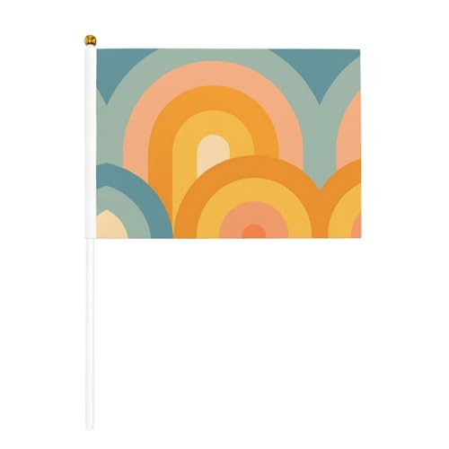 YzgWjBhd Kleine Flaggen auf Stab, farbige Bogen-bedruckte Handflagge, lustige Mini-Flagge für Urlaubsdekoration YzgWjBhd Kleine Flaggen auf Stab, farbige Bogen-bedruckte Handflagge, lustige Mini-Flagge für Urlaubsdekoration von YzgWjBhd