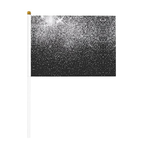 YzgWjBhd Kleine Flaggen auf Stab, glänzende silberne Glitzer-bedruckte Handflagge, lustige Mini-Flagge für Urlaubsdekoration YzgWjBhd Kleine Flaggen auf Stab, glänzende silberne Glitzer-bedruckte Handflagge, lustige Mini-Flagge für Urlaubsdekoration von YzgWjBhd