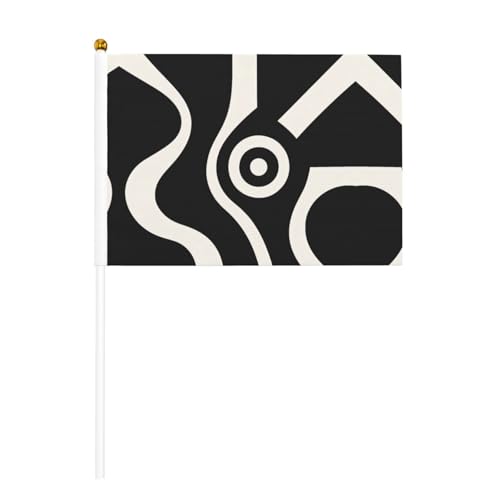YzgWjBhd Kleine Flaggen auf Stab, monochrome Kontrast-bedruckte Handflagge, lustige Mini-Flagge für Urlaubsdekoration YzgWjBhd Kleine Flaggen auf Stab, monochrome Kontrast-bedruckte Handflagge, lustige Mini-Flagge für Urlaubsdekoration von YzgWjBhd